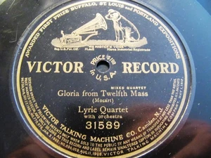 1906 1st Tk MOZART GLORIA 12th Mass Missa longa LYRIC QUARTET Olive Kline 31589 - Picture 1 of 1