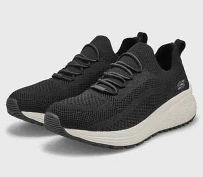 Skechers Memory Foam Sparrow 2.0 Lace Up Women's Sneakers US 7 Black/White NEW - Image 1 of 4