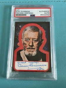PSA/DNA Alec Guinness "OBI WAN KENOBI" 1977 Topps STAR WARS signed Autograph - Picture 1 of 2