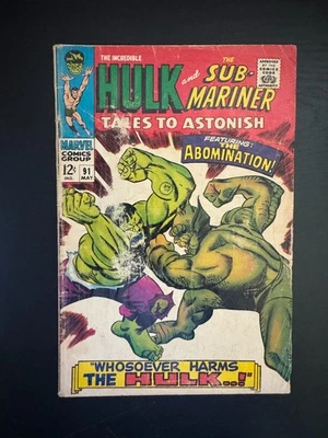 Tales To Astonish #91 (1967) 1ª portada, 2ª aplicación Abomination GD 2.0 Foto 1 de 4