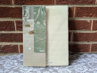 Lenox Simply Fine Spill Proof Linen Table Cloth 60" x 84" Oval NEW - Image 1 of 4