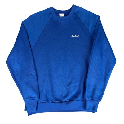 Sudadera Raglán MacGregor De Colección Talla Mediana Azul Hecha en EE. UU. Años 70 80 Deletrear Foto 1 de 4