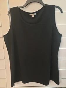 Ladies TRAVELSMITH Black Lightweight Knit Tank Top, Plus 1X - Picture 1 of 1