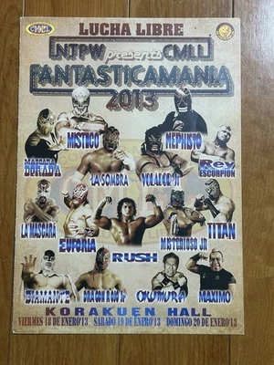 Programa FantasticaMania 2013 NJPW CMLL firmado Mistico La Mascara Liger Titan  Foto 1 de 3