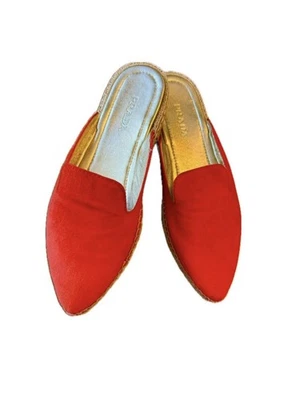 Mula Espridelles de gamuza roja PRADA para mujer Foto 1 de 4