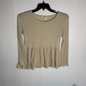 Matilda Jane Womans Medium Beige Tan Long Sleeve Blouse - Bild 1 von 6