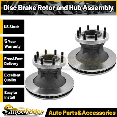 Conjunto de buje y rotor de freno de disco delantero DuraGo 2 piezas para GMC C35 1975-1977 1978 Foto 1 de 2