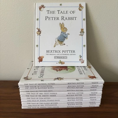 Peter Rabbit Library by Beatrix Potter 12 Book Set 1996 Hardcover Warne Foto 1 de 4