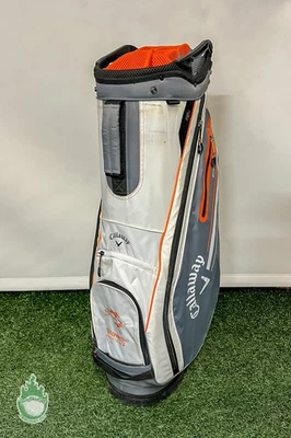 Used 2023 Callaway CHEV 14 Way Golf Cart Carry Bag Grey/White/Orange WildHorse - Image 1 of 4