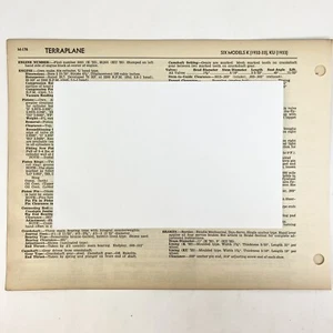 1932-37 Terraplane Mechanical Specks Manual Vintage Original - Picture 1 of 1