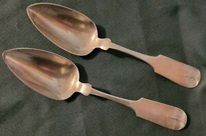 Wood & Hughes Serving Spoon Lot Coin Silver 8 1/4" 92.83g Scrap Weight
