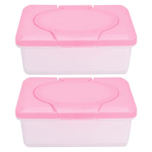 2pcs Wipes Storage Case Baby Wipes Dispenser Home Tissue Box - Picture 1 of 12