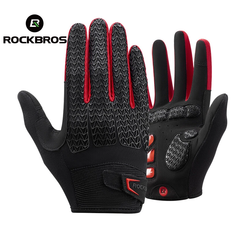 ROCKBROS Cycling Gloves Thermal Shockproof Silicone Gel Bike Gloves Touch Screen - image 1 of 4