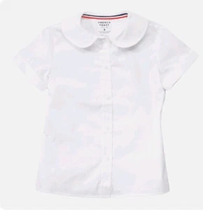 French Toast Blouse Girls Size 8 y School Uniform White Long Sleeve Peter Pan - Picture 1 of 3