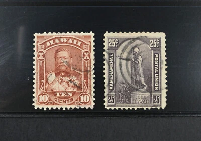 USA Possession Hawaii Scott # 45, 47 F-VF Used US Stamps Cat $79 - Image 1 of 2