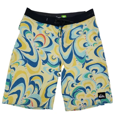 Мужские шорты Quiksilver High Line 29 для серфинга коньков Y2K психоделический принт - Изображение 1 из 4