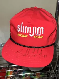 Bobby Labonte autographed VINTAGE NASCAR LEGEND HOFer SLIM JIM 1991-92 #44 hat - Picture 1 of 2