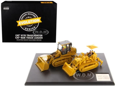 CAT CATERPILLAR 977D TRAXCAVATOR & 963K TRACK LOADER 1/50 DIECAST MASTERS 85559 - Image 1 of 4