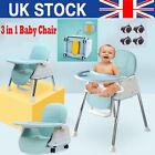 3 in 1 Baby Highchair Foldable Infant Baby Feeding Seat Kids Toddler Table Chair
