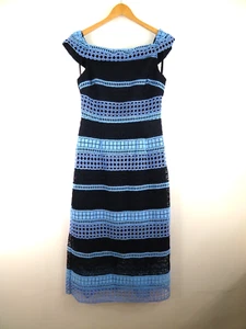 Ted Baker - Blue Candaca off shoulder Bardot Lace Dress - Size 2 UK 10 RRP £249 - Picture 1 of 9