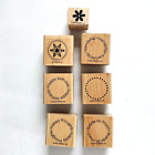 Stampin' Up! Rubber Stamps Woods Mounted Think Happy Thoughts Circles Set Of 6