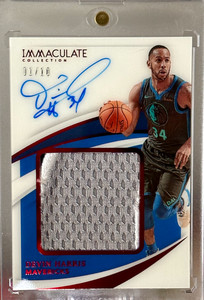 2020-21 Panini Immaculate  Premium Patch Auto 1 /10 #PPA-DHA Devin Harris