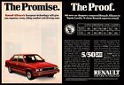 1986 Renault Alliance 4-Door Sedan vs. Toyota Corolla Comparison 2-Page Print Ad