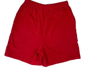SJB Sport Red Shorts Logo 2 Pockets Elastic Waist Cotton Size PM - Picture 1 of 9