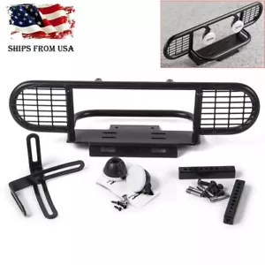 Metal Camel Trophy Front Bumper with Led Light for 1/10 RC Crawler Car D90 Parts - Picture 1 of 11