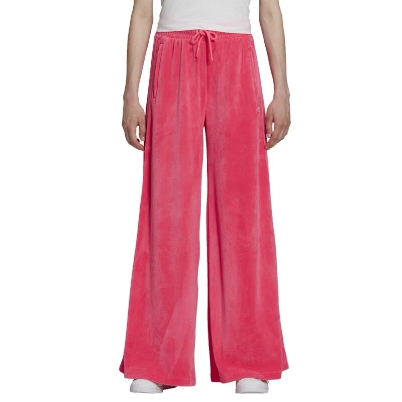 Adidas Originals JS Flare Wide Track Pants Velour H50963 Women's sz M