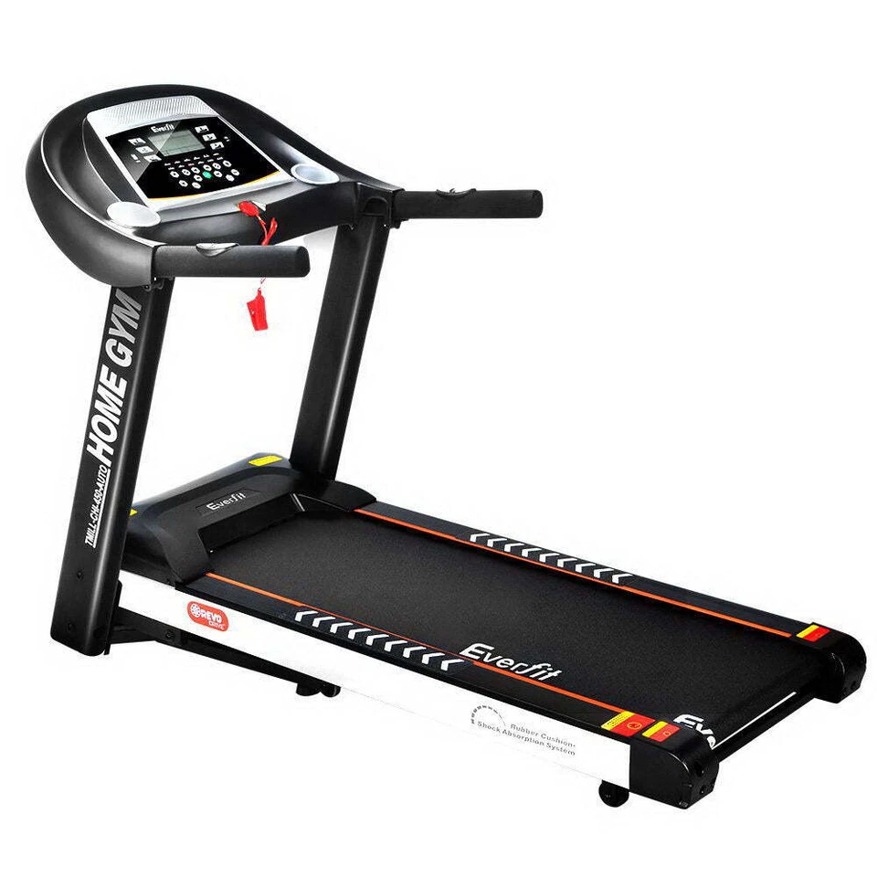 NNEDSZ Electric Treadmill 45cm Incline Running Home Gym Fitness Machine Black - Image 1 of 4