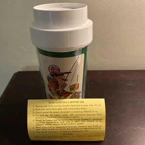 VINTAGE THERMO TO GO BECHER ANGELN. NEU - Bild 1 von 6