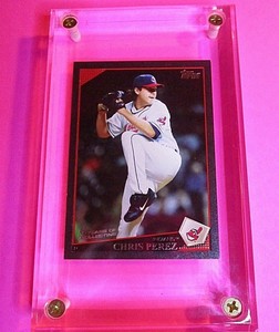 2009 Topps Updates & Highlights ,BLACK Border SSP #d/58, Chris Perez, Indians