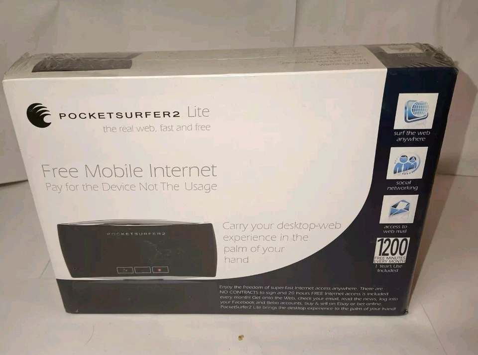 Pocket Surfer 2 Lite Datawind DW-RC04 Boxed Sealed Never Used Collectable  - Image 1 of 4