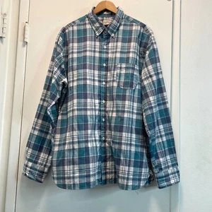 J.Crew Herren Hemd Gr. XL Slim Fit blau grün weiß kariert Langarm Knopf - Bild 1 von 18