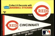 1986 Fleer Team Stickers Famous Feats #NNO NM/NM-MT or Better Cincinnati Reds