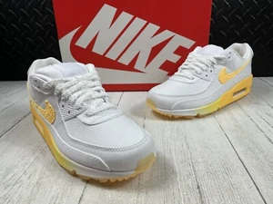 W Size 8 - Nike Air Max 90 White “Citrus Pulse” 2023 FJ4548-100 New - Picture 1 of 12