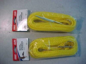 2 NEW   FISHING EAGLE CLAW  STRINGERS  12' feet yellow POLY heavy duty  - Picture 1 of 4