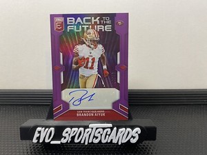 BRANDON AIYUK 2023 Panini Donruss Elite Back To The Future AUTO BFS-BA 🔥16/49🔥