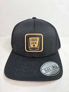 Sombrero con lema borracho de trébol negro líquido suerte NUEVO CON ETIQUETAS - Imagen 1 de 17