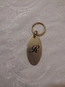 Llavero "R" inicial de latón macizo vintage nuevo de Lote Antiguo - Imagen 1 de 3