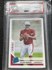 2019 Panini Donruss Canvas #302 KYLER MURRAY Rookie RC PSA 10 GEM MINT sp - Picture 1 of 2