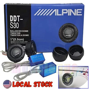 Alpin DDT-S30 360W 2,5 CM 1" Altoparlanti audio auto bilanciati a cupola morbida tweeter NUOVI - Foto 1 di 13