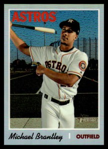 2019 Topps Heritage Michael Brantley  Chrome Refractor #'d /569 THC-503 Astros