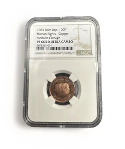 1983 DOMINICAN REPUBLIC 100 PESOS. HUMAN RIGHTS. MIRABAL SISTERS. NGC PF 66 RD. - Picture 1 of 4