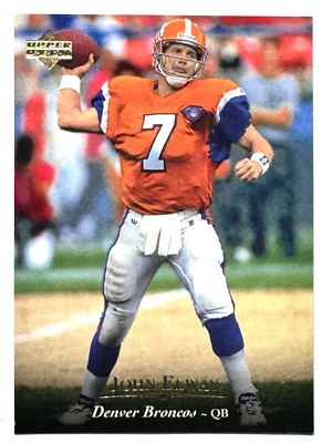 HOF'er JOHN ELWAY Denver Broncos 1995 Upper Deck Football Card #82 - Image 1 of 3