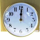 BRAND NEW 5 7/8"  CLOCK MOVEMENT INSERT  (POP-IN)  WHITE FACE & ARABIC NUMBERS