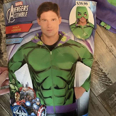Marvel Avengers Hombre’s Hulk Sudadera con Capucha Halloween Disfraz Talla S/M Foto 1 de 4
