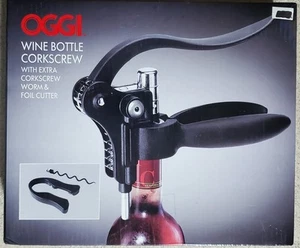 OGGI Weinflaschen Korkenzieher/Öffner mit extra Korkenzieher Schnecke und Folienschneider - Bild 1 von 1