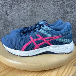 Asics Gel-Contend 6 Running Shoe Womens 8.5 Wide Blue Pink Gym Training Sneaker - Picture 1 of 9